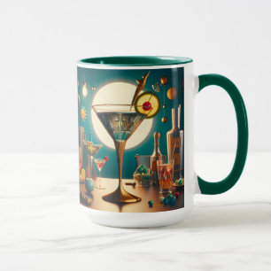 Mug Carte de circuit futuriste atomique Martini