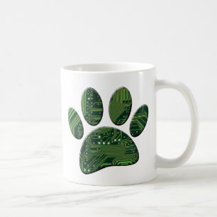 Mug Carte de circuit Pawprint Dog