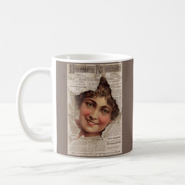 Mug Carte de commerce 1884 Poudre de dents de hood (Gauche)