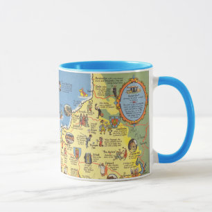 Mug Carte de Cornwall, Angleterre