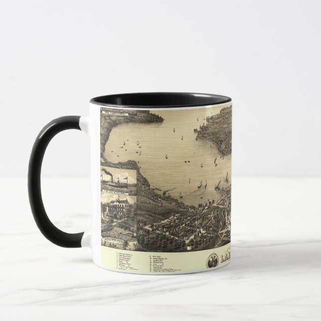 Mug Carte de cru du Lac Léman (Gauche)