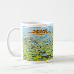 Mug Carte de dessin de pays TX Hill