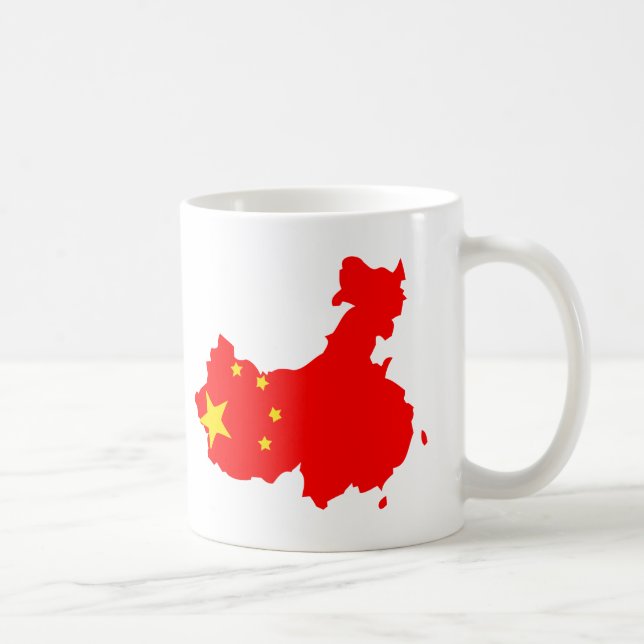 Mug Carte de drapeau de la Chine (Droite)