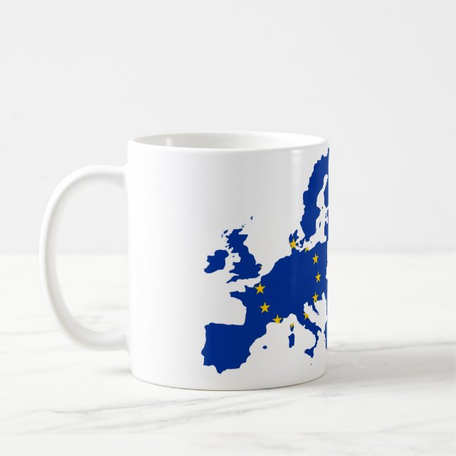 Mug Carte de drapeau d'Union européenne (Gauche)