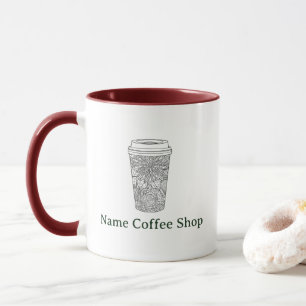 Mug Carte de fidélité de salon de café simple moderne