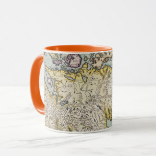 Mug Carte de fièvre miliaire Scotia de l'Ecosse