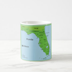 Mug Carte de Floride USA - Golfe du Mexique