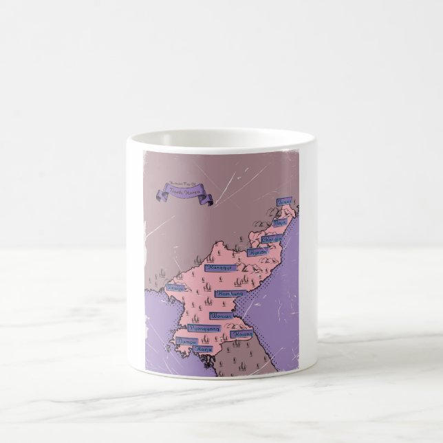 Mug Carte de la Corée du Nord (Centre)