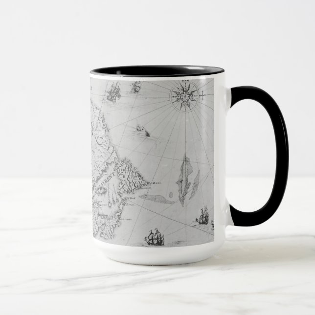 Mug Carte de la nouvelle France ou Canada (Droite)