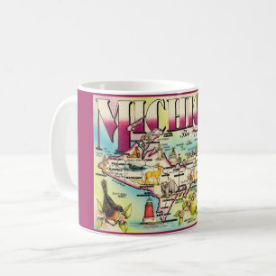 Mug Carte de la péninsule supérieure du Michigan sur u