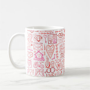 Mug Carte de la Saint Valentin. L'amour et la couture
