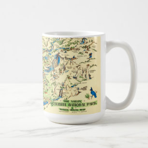 Mug Carte de la vallée de Yosemite