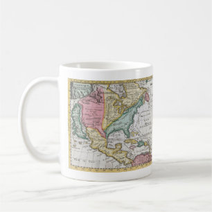 Mug Carte de l'Amérique du Nord vintage Kaart van Noor