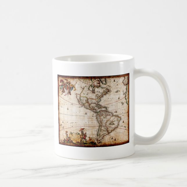 Mug Carte de l'Antique Amérique du Nord et du Sud (Droite)