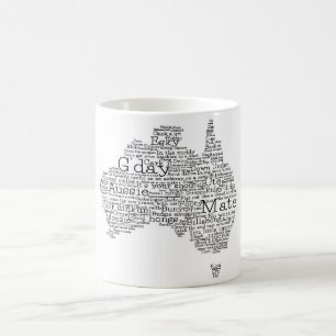 Mug Carte de l'argot australien