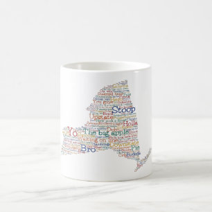 Mug Carte de l'art de New York USA Slang Word 