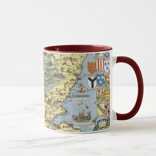 Mug Carte de l'Écosse historique (Droite)