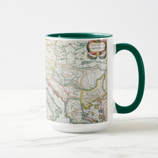 Mug Carte de l'empire de Charlemagne (Droite)