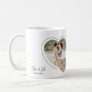 Mug Carte de l'emplacement du coeur photo fiançailles