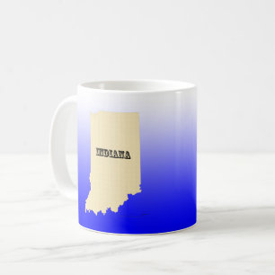 Mug - Carte de l'état de l'Indiana avec la ville