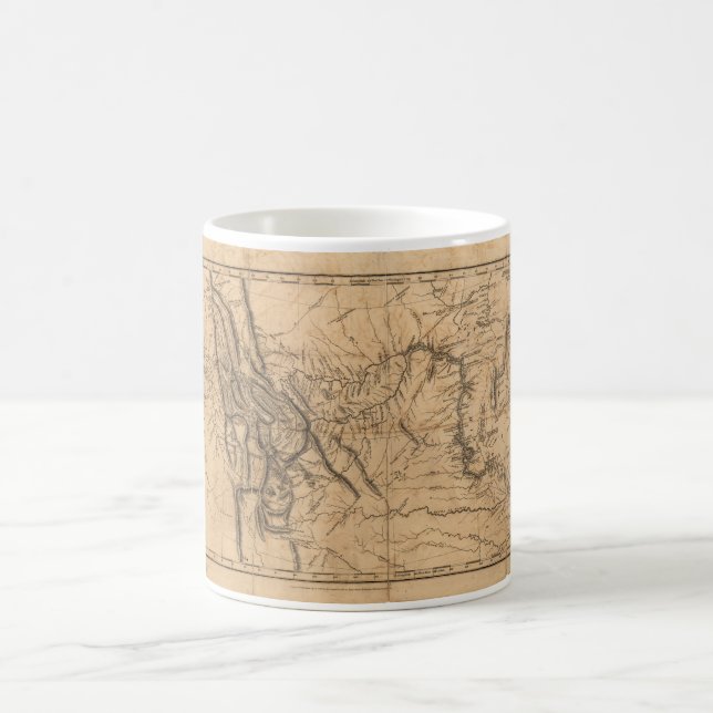 Mug Carte de Lewis et de Clark à travers l'Amérique (Centre)