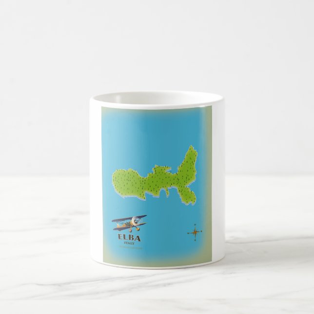 Mug Carte de l'Italie Elba poster voyage (Centre)