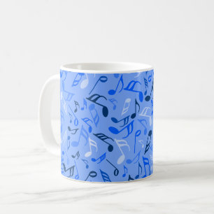 Mug Carte de notes de musique bleue pliée