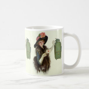 Mug Carte de Saint-Valentin victorienne vintage pour f