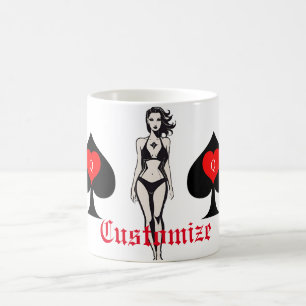 Mug Carte de tarot de la Reine de Pique Thunder_Cove