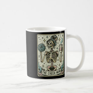 Mug Carte de tarot de maman pom-pom girl squelette vin