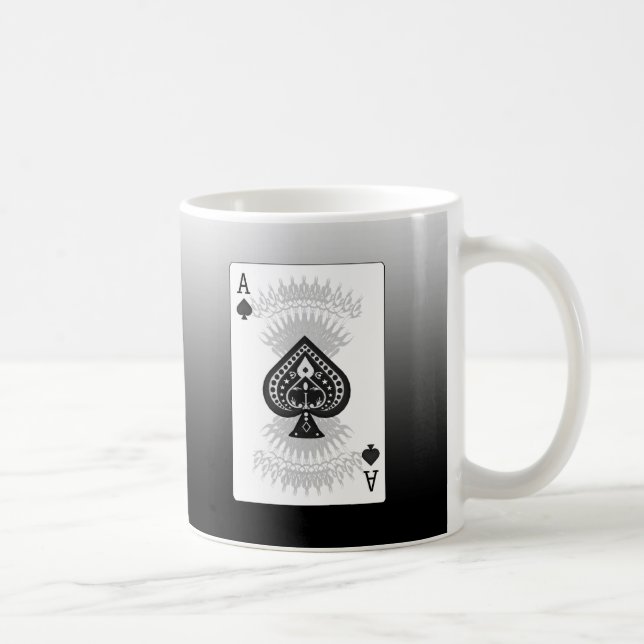 Mug Carte de tisonnier d'as de pique : (Droite)