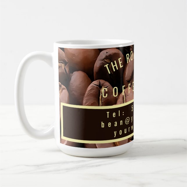 Mug Carte de visite pour grains de café torréfiés arti (Gauche)