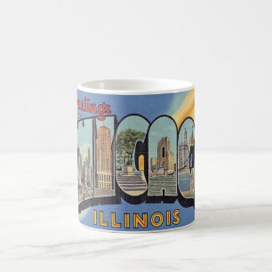 Mug Carte de vœux vintage de Chicago