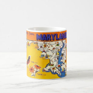 Mug Carte de vœux vintage du Maryland