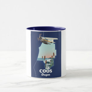 Mug Carte de voyage de Coos Oregon