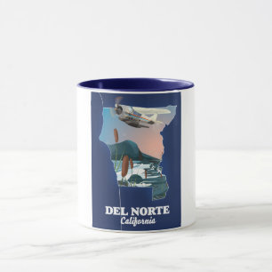 Mug Carte de voyage de Del Norte Californie