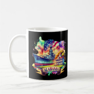 Mug Carte de voyage Retro États-Unis Alabama USA State