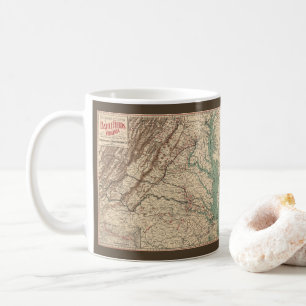 Mug Carte des champs de bataille de la guerre civile d