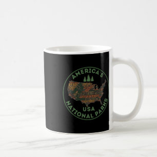 Mug Carte des parcs nationaux Randonnée Voyage Camping