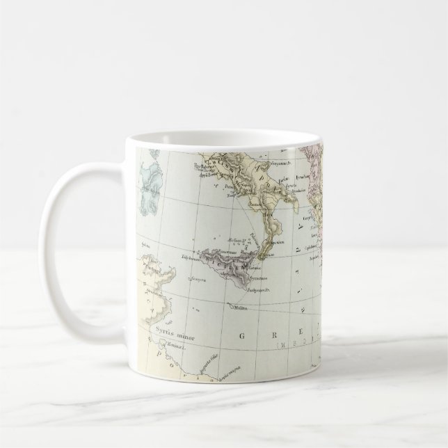 Mug Carte des voyages du missionnaire de Paul d'apôtre (Gauche)