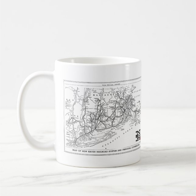 Mug Carte du chemin de fer New Haven 1956    (Gauche)