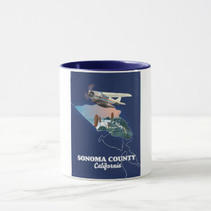 Mug Carte du comté de Sonoma Californie