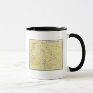 Mug Carte du comté d'Union avec Brownsville, Liberty