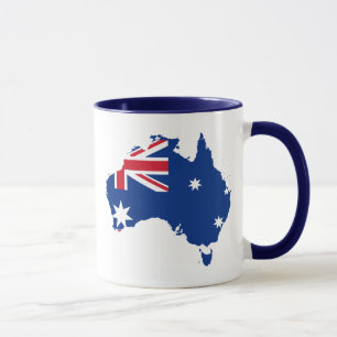 Mug carte du drapeau australien
