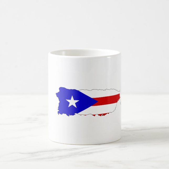 Mug Carte du drapeau du pays de Porto Rico (Centre)