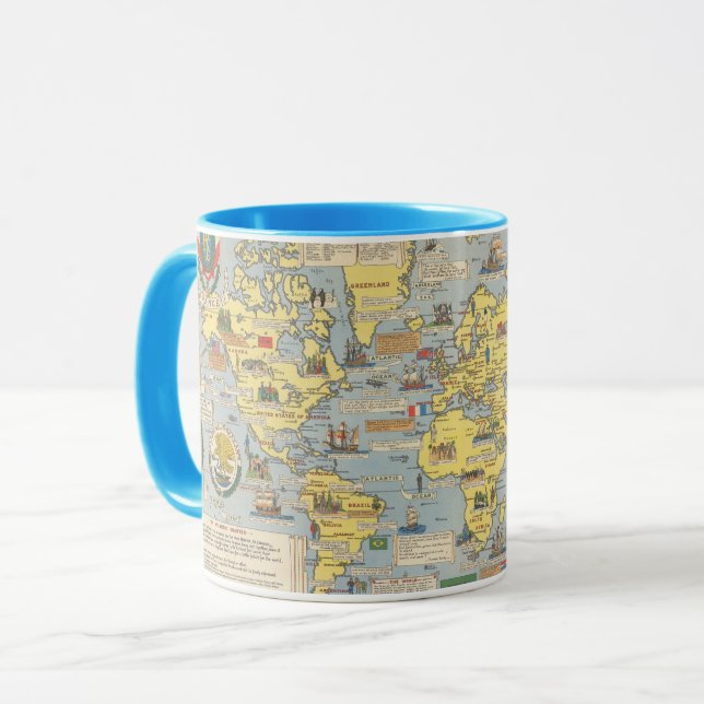 Mug Carte du monde des Nations Unies (Devant gauche)