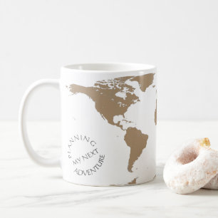 Mug Carte du monde - Planification de ma prochaine ave