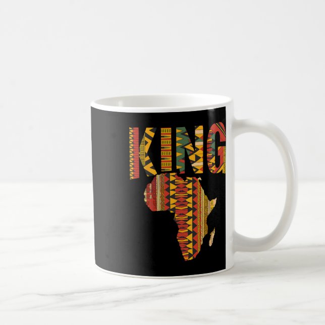 Mug Carte du roi d'Afrique Kente Design Black Pride Me (Droite)