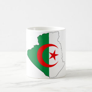 Mug Carte DZ de drapeau de l'Algérie
