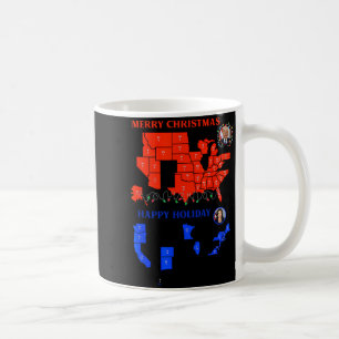 Mug Carte électorale 2024 Joyeux Noël Trump Écrasante